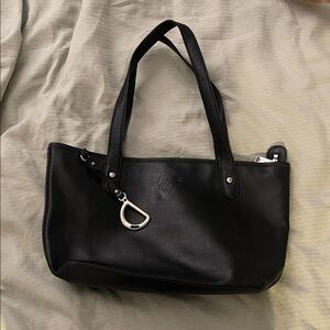 Ralph Lauren Black Leather Tote